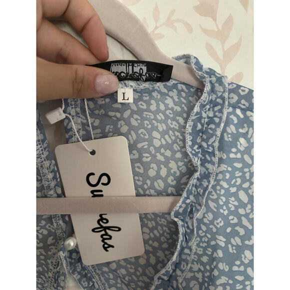 DISCOUNT SHIPPING NWT open back floral semi-sheer dress by Sucrefas - Picture 8 of 8